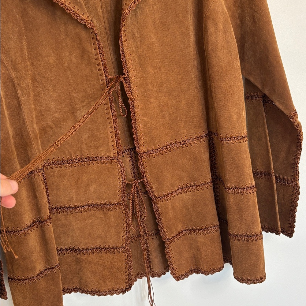 Vintage Outbrook Patchwork Leather Suede Jacket - image 4